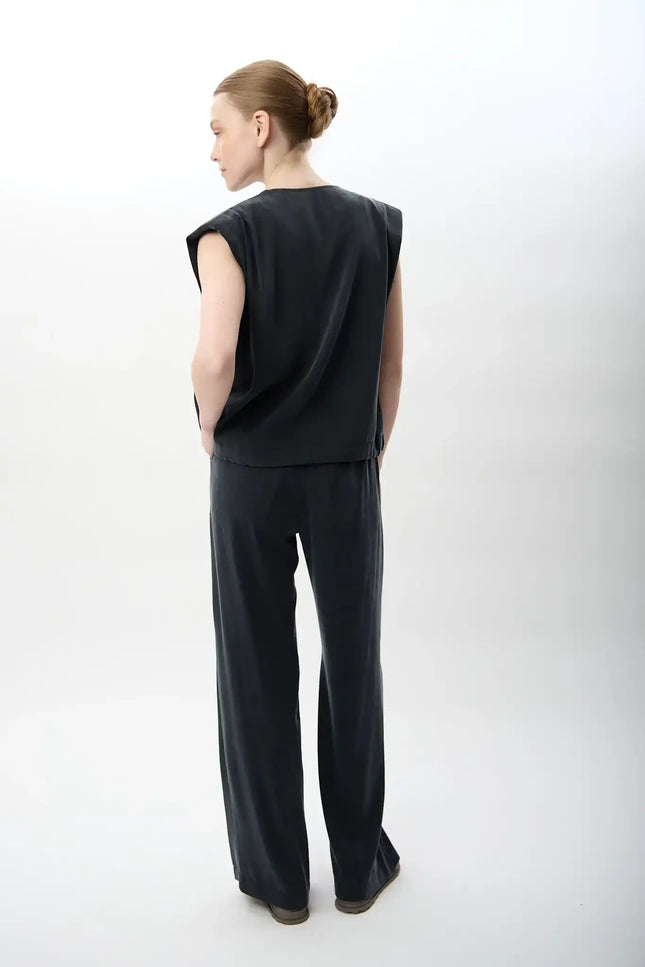 Metal Çıtçıtlı Kısa Yelek (Siyah)