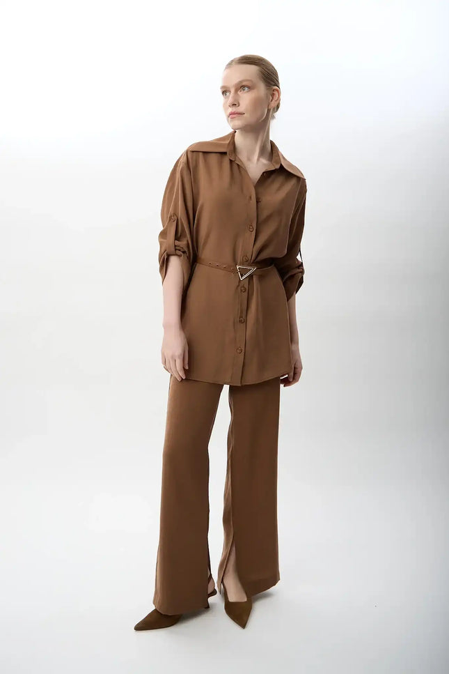 Bol Kesim Pantolon (Kahverengi)