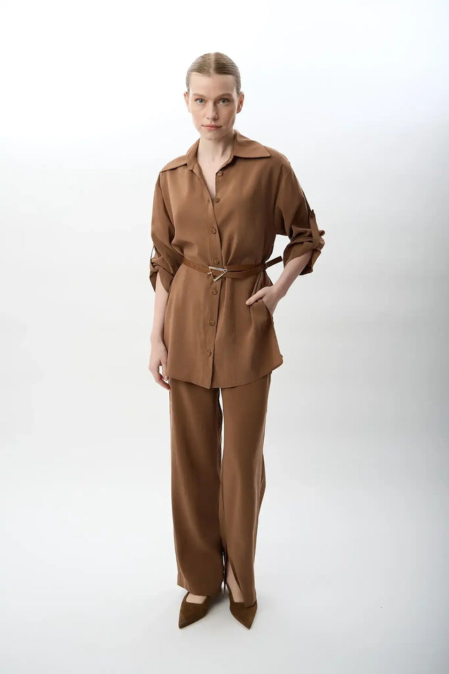 Bol Kesim Pantolon (Kahverengi)