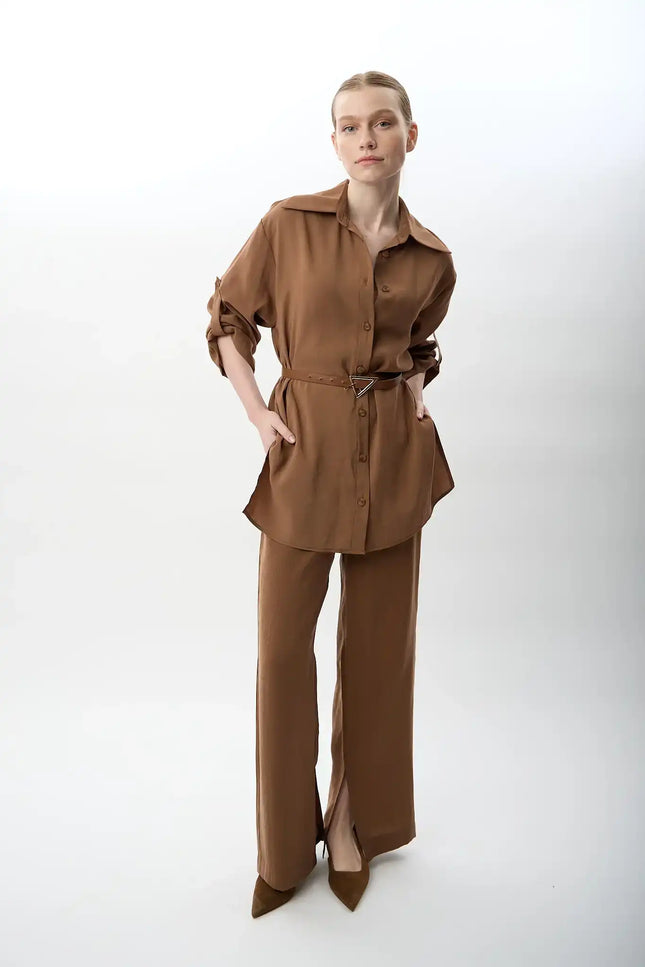 Bol Kesim Pantolon (Kahverengi)