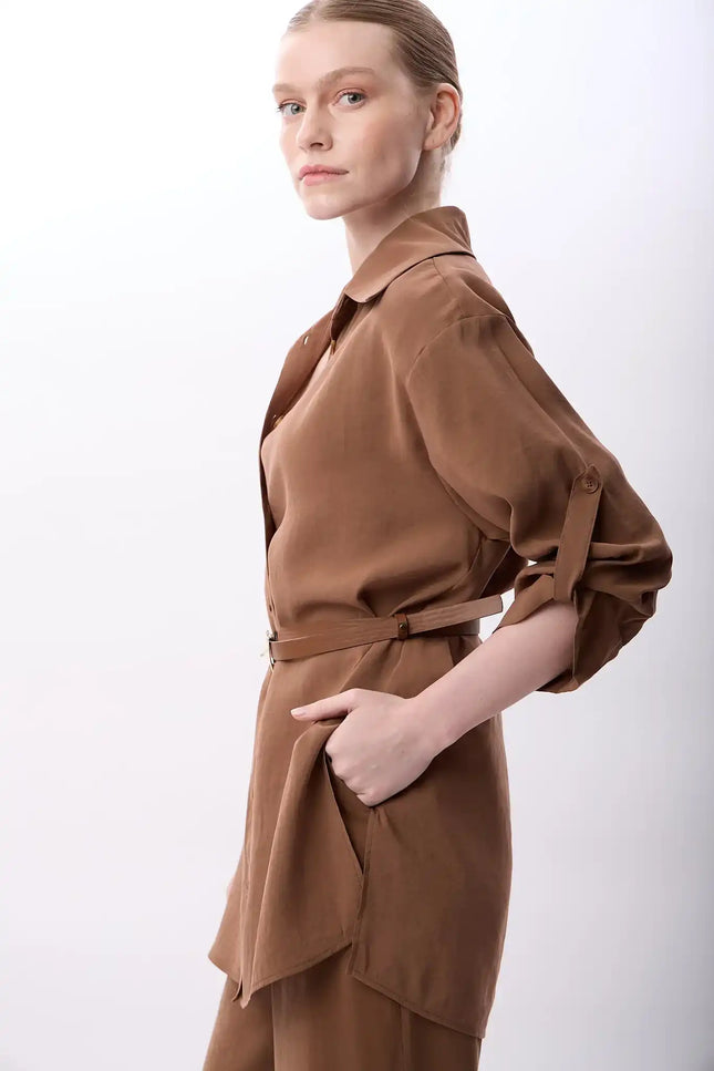 Bol Kesim Pantolon (Kahverengi)