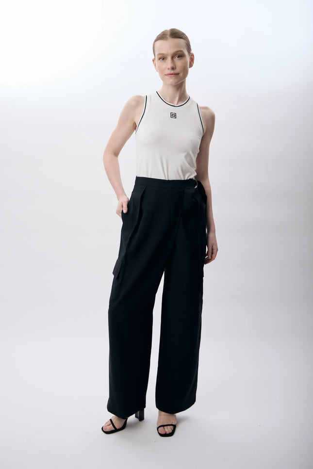 Kemerli Salaş Pantolon (Siyah)