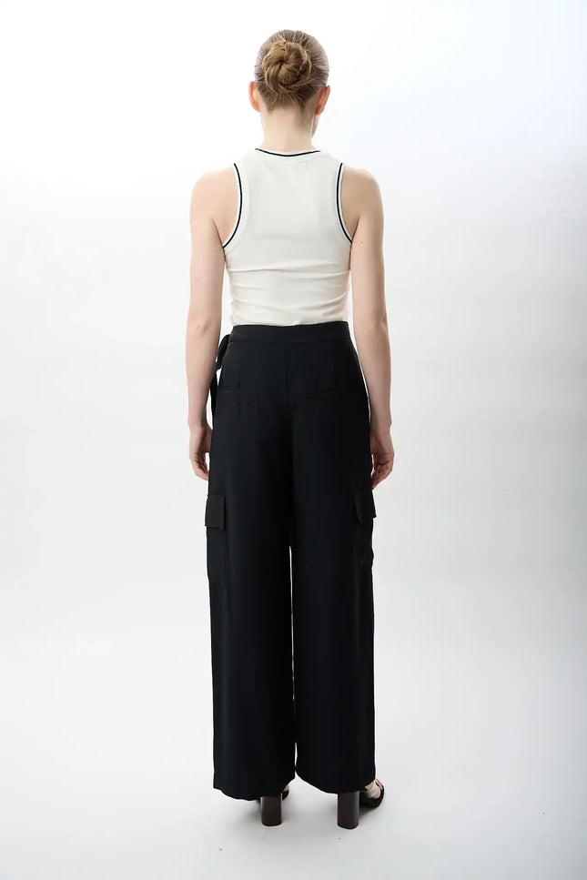 Kemerli Salaş Pantolon (Siyah)