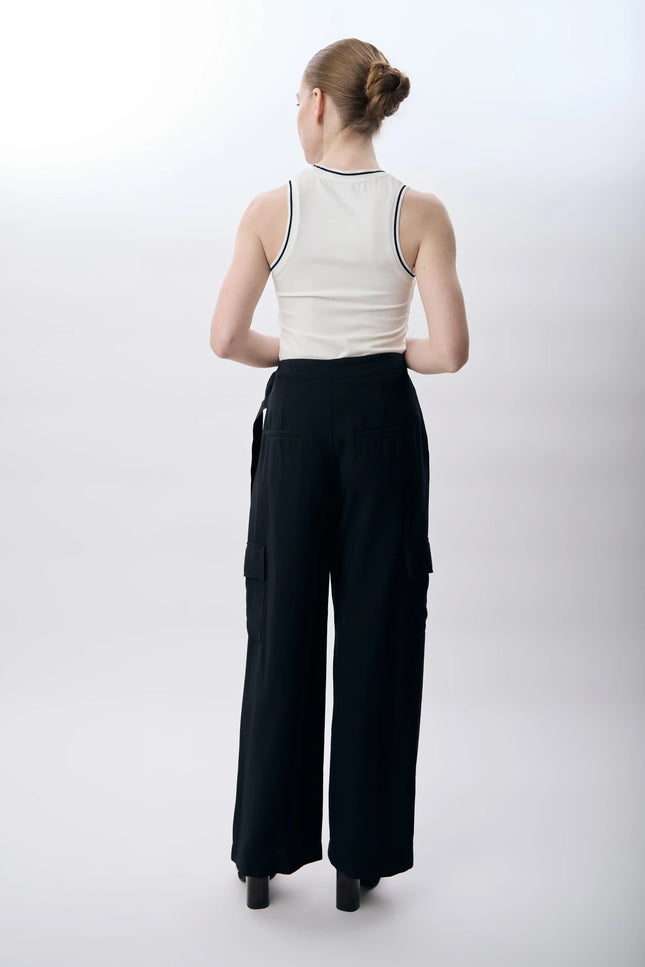 Kemerli Salaş Pantolon (Siyah)