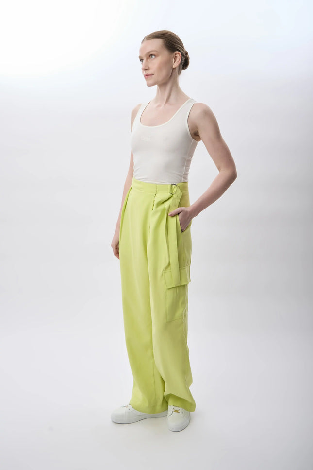 Kemerli Salaş Pantolon (Yeşil)