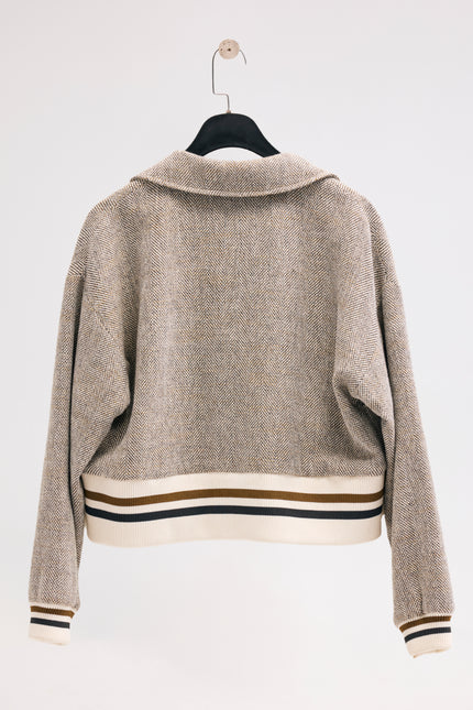 Herringbone Bomber Ceket