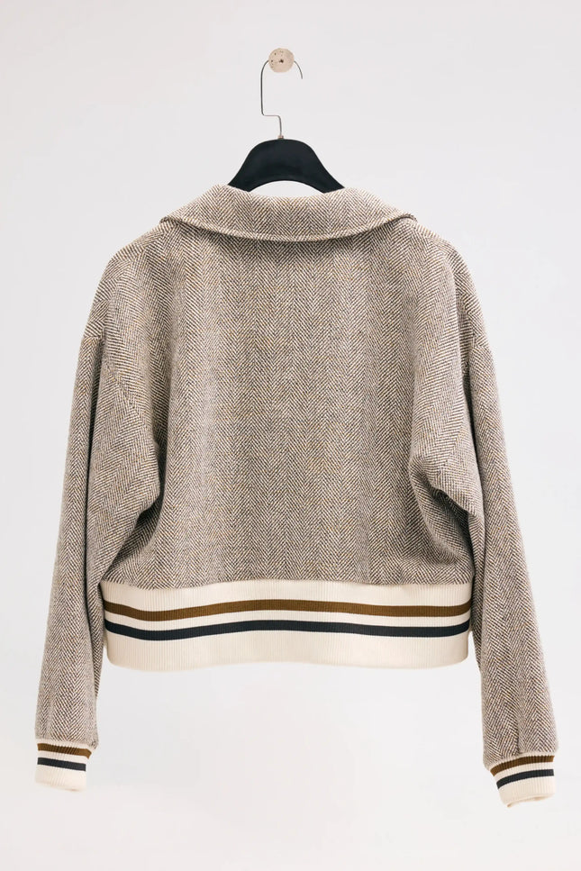 Herringbone Gri Ceket