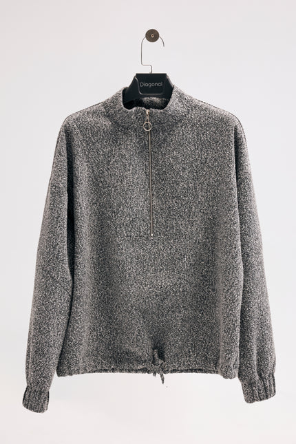 Fermuarlı Sweatshirt (Gri)