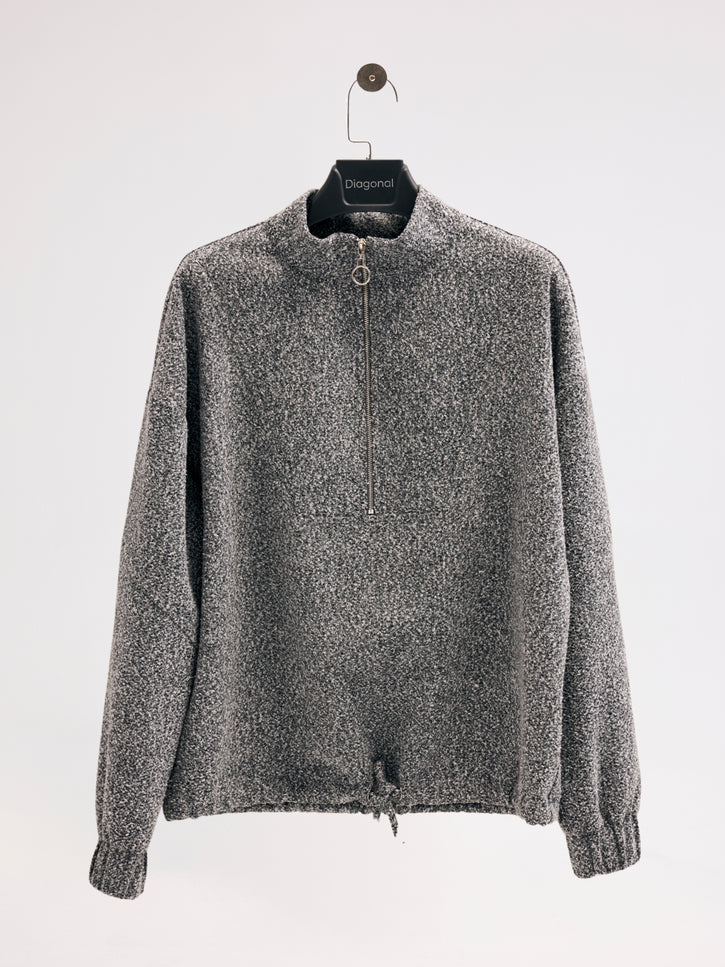 Fermuarlı Sweatshirt (Gri)