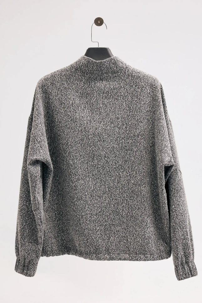 Fermuarlı Gri Sweatshirt