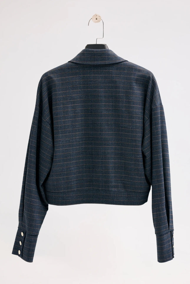 Ekose Lacivert Ceket