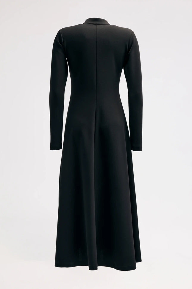 Fermuarlı Siyah Elbise