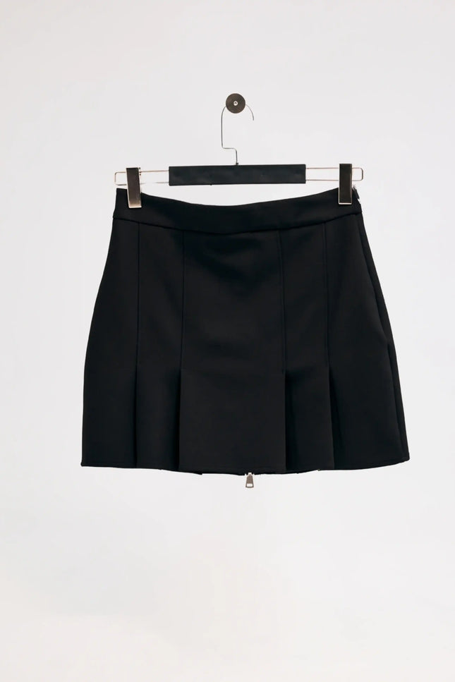 Fermuarlı Siyah Etek