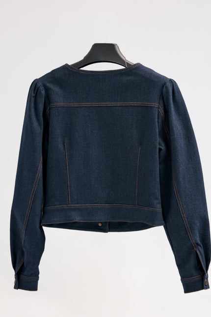 Denim Bomber Ceket (Lacivert)