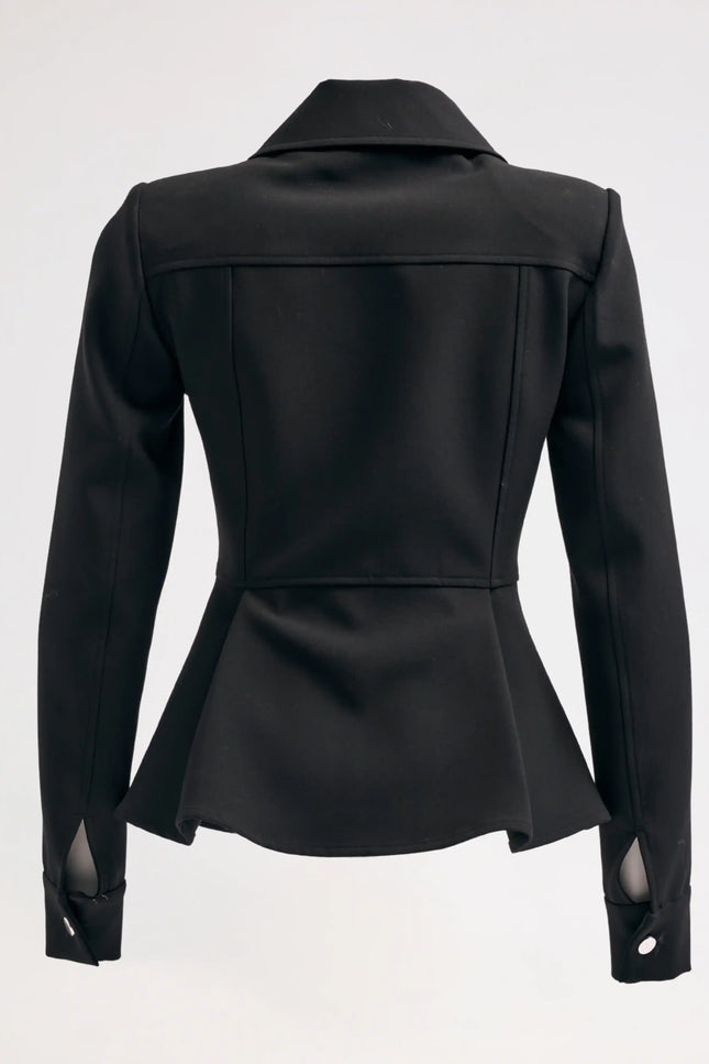 Siyah Fermuarlı Ceket