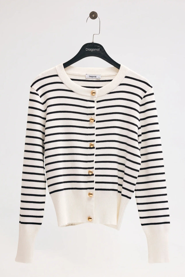 Triko Çizgili Ceket