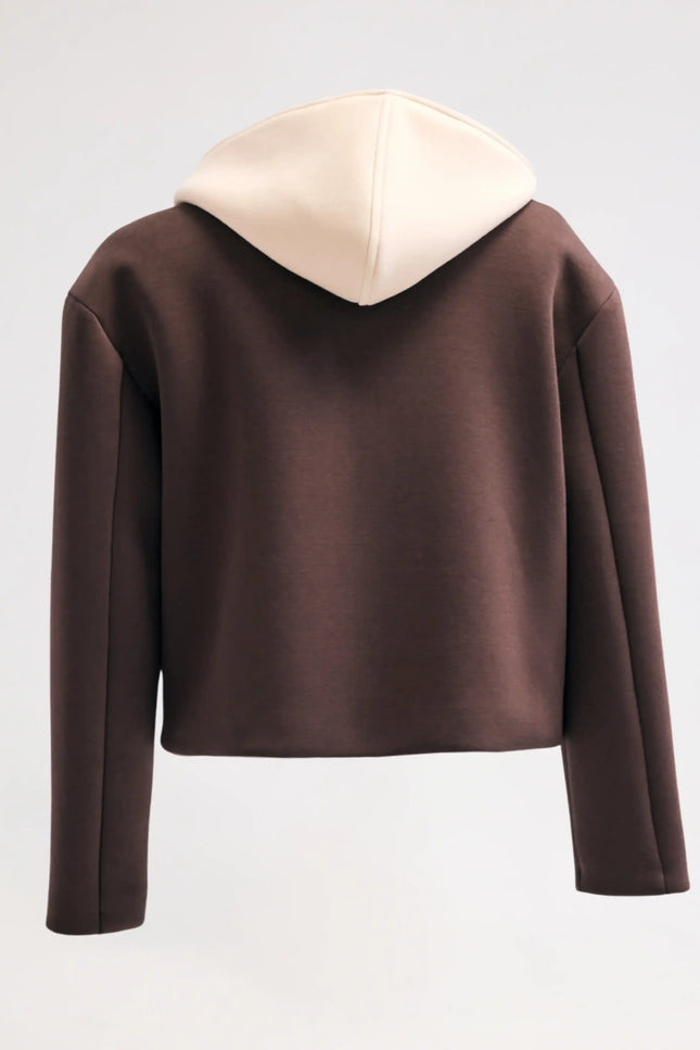 Kapüşonlu Kahverengi Ceket