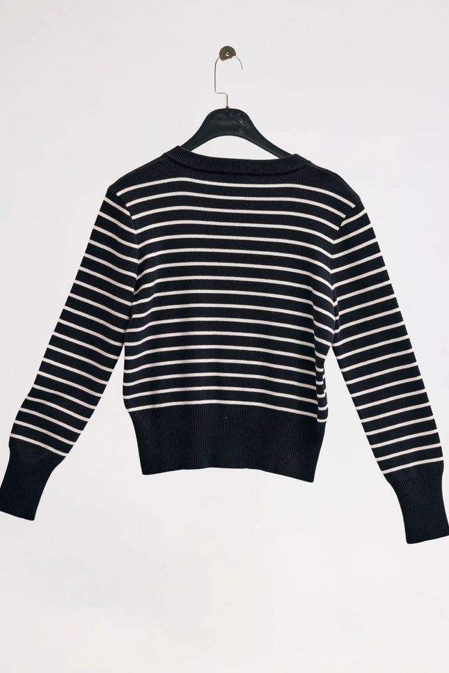 Çizgili Triko Ceket