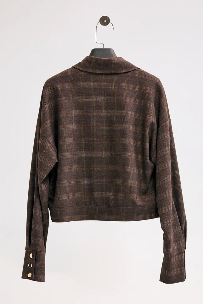 Ekose Kahverengi Ceket