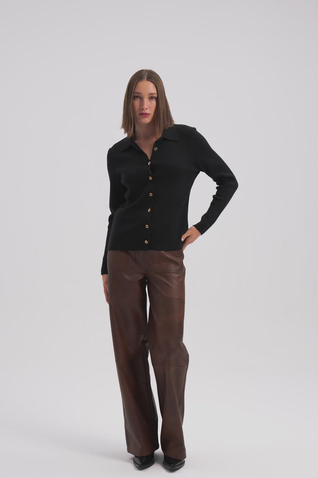 Deri Kahverengi Pantolon