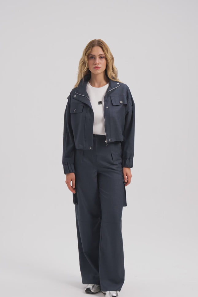 Bomber Lacivert Ceket