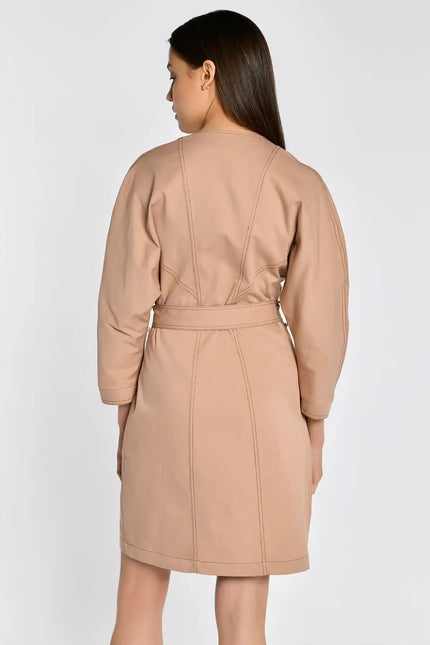 Kuşaklı Kruvaze Elbise