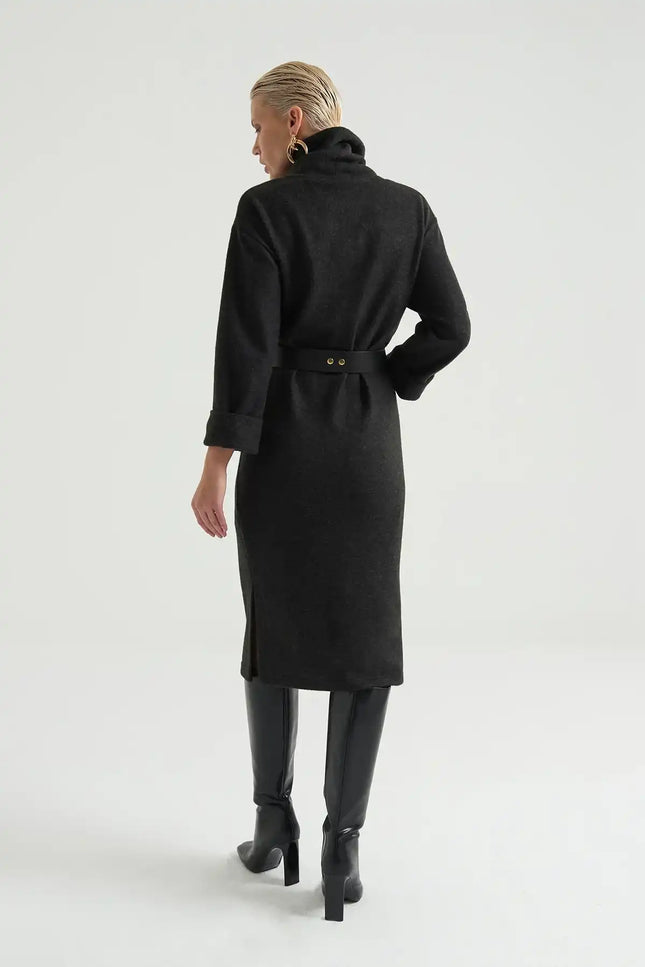 Kemerli  Örme Triko Elbise