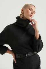 Kemerli  Örme Triko Elbise