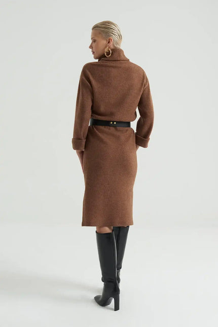 Kemerli  Örme Triko Elbise