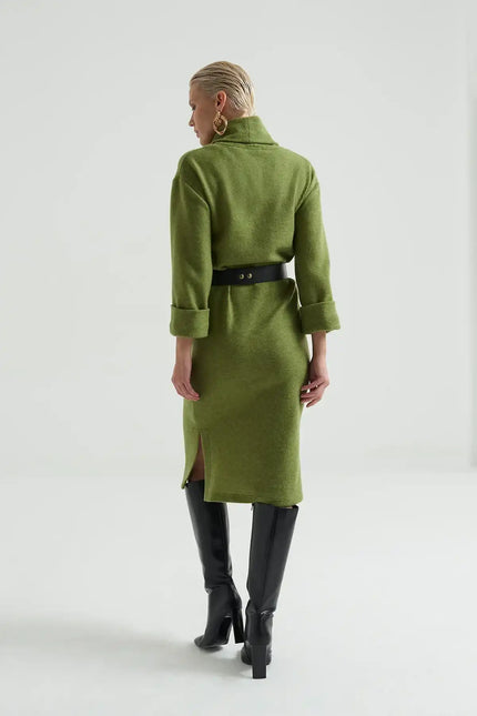 Kemerli  Örme Triko Elbise