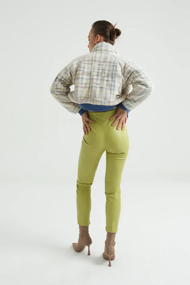 Slim Fit Deri Pantolon