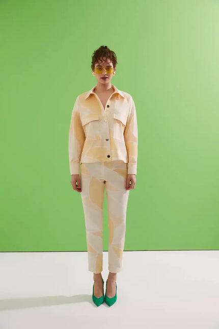 DESENLİ DENİM PANTOLON Pantolonlar DIAGONAL